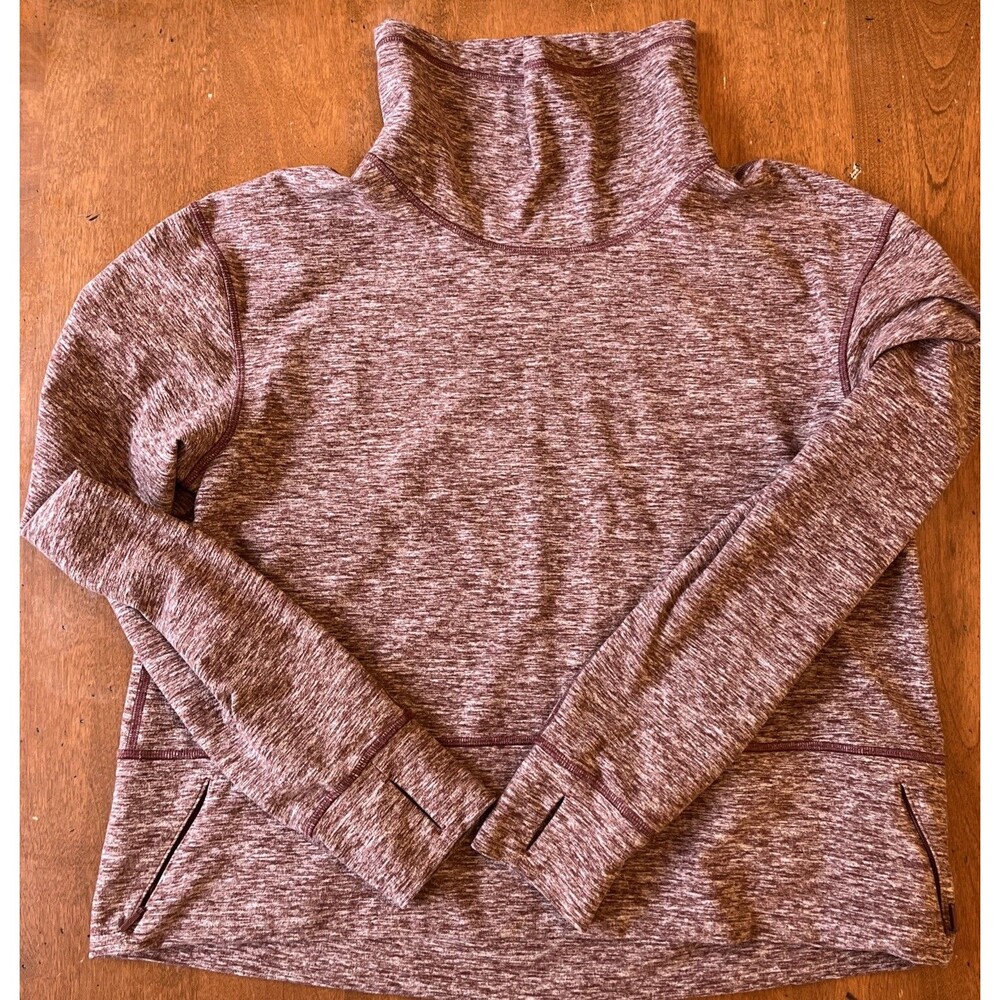 Lululemon Athletica Ready to Rulu Fleece Pullover in Heathered Savannah, Large
